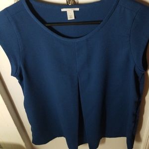 Blue Blouse, Cap Sleeve